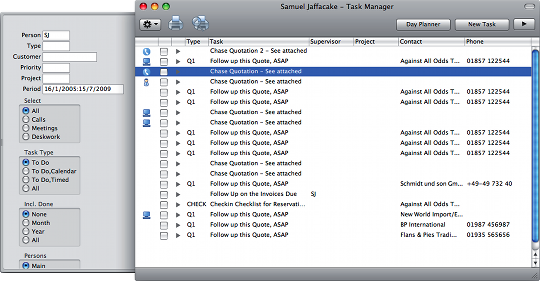 CRM ERP Software: Task Manager
