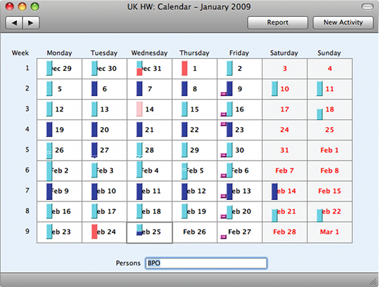 Calendars in Enterprise ERP system