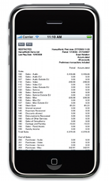 Retail POS software solution by Hansaworld on Iphone
